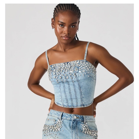 Steve Madden Tops - Steve Madden Eras Denim Top